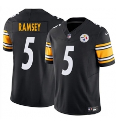 Youth Pittsburgh Steelers #5 Jalen Ramsey Black 2023 F.U.S.E. Vapor Untouchable Limited Football Stitched Jersey