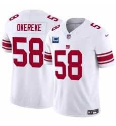 Men's New York Giants #58 Bobby Okereke White 2025 F.U.S.E. With 2-Star C Vapor Untouchable Limited Football Stitched Jersey