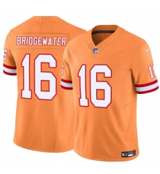 Men's Tampa Bay Buccaneers #16 Teddy Bridgewater Orange F.U.S.E. Throwback Limited Football Stitched Jersey
