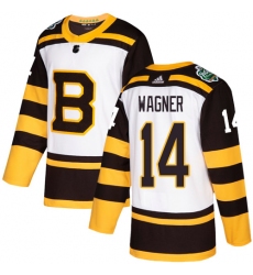 Men's Adidas Boston Bruins #14 Chris Wagner Authentic White 2019 Winter Classic NHL Jersey