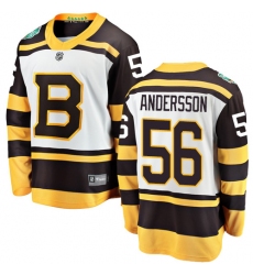 Youth Boston Bruins #56 Axel Andersson White 2019 Winter Classic Fanatics Branded Breakaway NHL Jersey