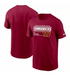 Men's Washington Commanders Burgundy Division Essential T Shirt