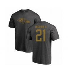 Football Baltimore Ravens #21 Mark Ingram II Ash One Color T-Shirt