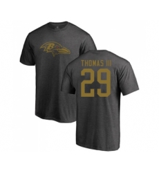 Football Baltimore Ravens #29 Earl Thomas III Ash One Color T-Shirt