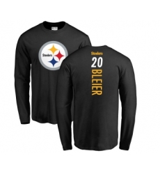 Football Pittsburgh Steelers #20 Rocky Bleier Black Backer Long Sleeve T-Shirt