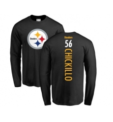 Football Pittsburgh Steelers #56 Anthony Chickillo Black Backer Long Sleeve T-Shirt