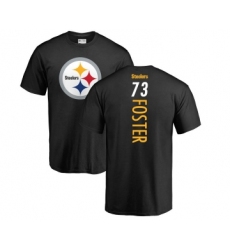 Football Pittsburgh Steelers #73 Ramon Foster Black Backer T-Shirt