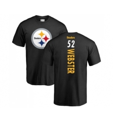 ootball Pittsburgh Steelers #52 Mike Webster Black Backer T-Shirt