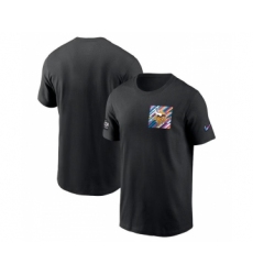 Men's Minnesota Vikings Black 2023 Crucial Catch Sideline Tri-Blend T-Shirt