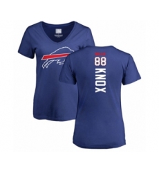 Football Women's Buffalo Bills #88 Dawson Knox Royal Blue Backer T-Shirt