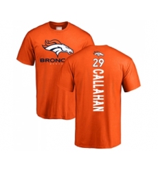 Football Denver Broncos #29 Bryce Callahan Orange Backer T-Shirt