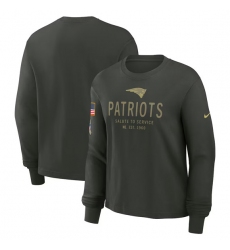 Men's New England Patriots Dark Green 2025 Salute to Service Sideline Dri-FIT Long Sleeve T-Shirt