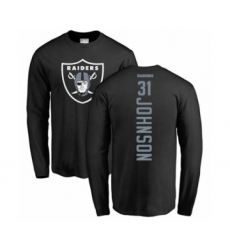 Football Oakland Raiders #31 Isaiah Johnson Black Backer T-Shirt