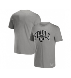 Men's Las Vegas Raiders x Staple Gray Logo Lockup T-Shirt