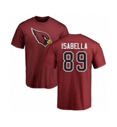 Football Arizona Cardinals #89 Andy Isabella Maroon Name & Number Logo T-Shirt