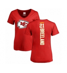 Football Women's Kansas City Chiefs #21 Bashaud Breeland Red Backer T-Shirt