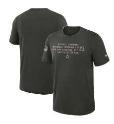Men's Dallas Cowboys Dark Green 2025 Salute to Service Sideline Slub Dri-FIT T-Shirt