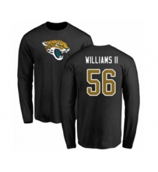 Football Jacksonville Jaguars #56 Quincy Williams II Black Name & Number Logo Long Sleeve T-Shirt