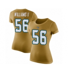 Football Women's Jacksonville Jaguars #56 Quincy Williams II Gold Rush Pride Name & Number T-Shirt