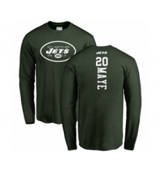 Football New York Jets #20 Marcus Maye Green Backer Long Sleeve T-Shirt