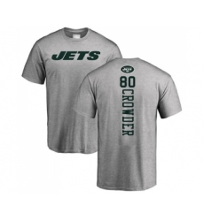 Football New York Jets #80 Jamison Crowder Ash Backer T-Shirt
