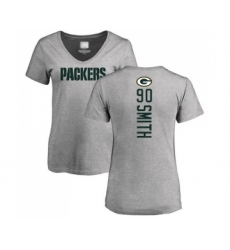 Football Women's Green Bay Packers #90 Za'Darius Smith Ash One Color T-Shirt
