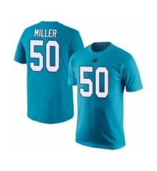 Football Men's Carolina Panthers #50 Christian Miller Blue Rush Pride Name & Number T-Shirt