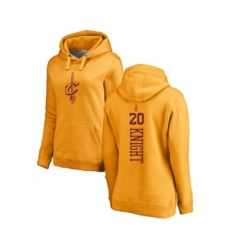 Basketball Women's Cleveland Cavaliers #20 Brandon Knight Gold One Color Backer Pullover Hoodie