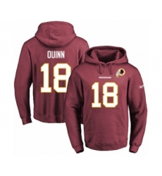 Football Men's Washington Redskins #18 Trey Quinn Red Name & Number Pullover Hoodie