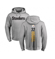 Football Pittsburgh Steelers #32 Franco Harris Ash Backer Pullover Hoodie