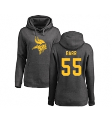 Football Women's Minnesota Vikings #55 Anthony Barr Ash One Color Pullover Hoodie