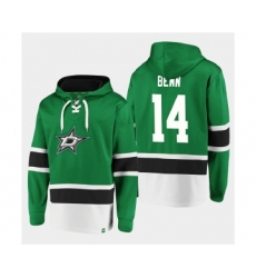 Men's Dallas Stars #14 Jamie Benn Green Ageless Must-Have Lace-Up Pullover Hoodie
