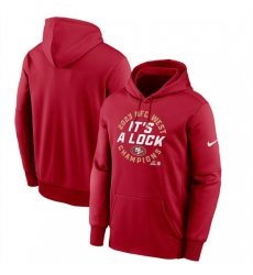 Men's San Francisco 49ers Red 2023 NFC West Division Champions Locker Room Trophy Collection Pullover Hoodie