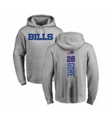 Football Buffalo Bills #28 Frank Gore Ash Backer Pullover Hoodie