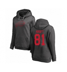 Football Women's Buffalo Bills #81 Tyler Kroft Ash One Color Pullover Hoodie