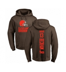 NFL Nike Cleveland Browns #13 Odell Beckham Jr. Brown Backer Pullover Hoodie