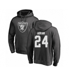 Football Oakland Raiders #24 Johnathan Abram Ash One Color Pullover Hoodie