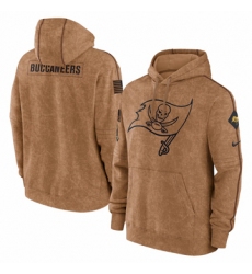Men's Tampa Bay Buccaneers Nike Brown 2023 Salute To Service Club Pullover Hoodie
