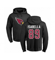 Football Arizona Cardinals #89 Andy Isabella Black Name & Number Logo Pullover Hoodie
