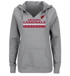 NFL Arizona Cardinals Majestic Women Self-Determination Pullover Hoodie Heather Gray