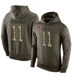 NFL Nike Arizona Cardinals #11 Larry Fitzgerald Green Salute To Service Men Pullover Hoodie