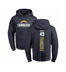 Football Los Angeles Chargers #49 Drue Tranquill Navy Blue Backer Pullover Hoodie