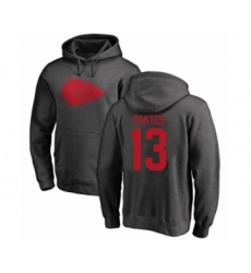 Football Kansas City Chiefs #13 Sammie Coates Ash One Color Pullover Hoodie