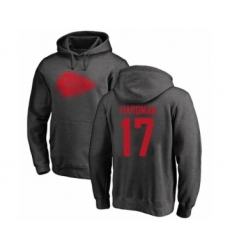 Football Kansas City Chiefs #17 Mecole Hardman Ash One Color Pullover Hoodie