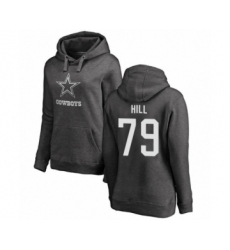 Football Women's Dallas Cowboys #79 Trysten Hill Ash One Color Pullover Hoodie