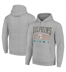 Men's Miami Dolphins Gray Throwback Logo Pullover Hoodie