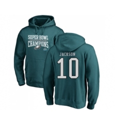 Philadelphia Eagles #10 DeSean Jackson Green Name & Number Logo Pullover Hoodie