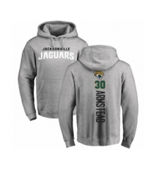 Football Jacksonville Jaguars #30 Ryquell Armstead Ash Backer Pullover Hoodie