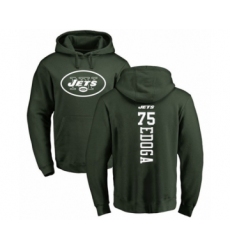 Football New York Jets #75 Chuma Edoga Green Backer Pullover Hoodie
