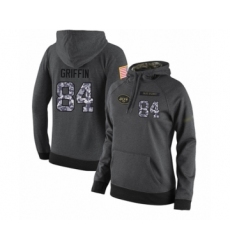 Football Women's New York Jets #84 Ryan Griffin Stitched Black Anthracite Salute to Service Player Performance Hoodie